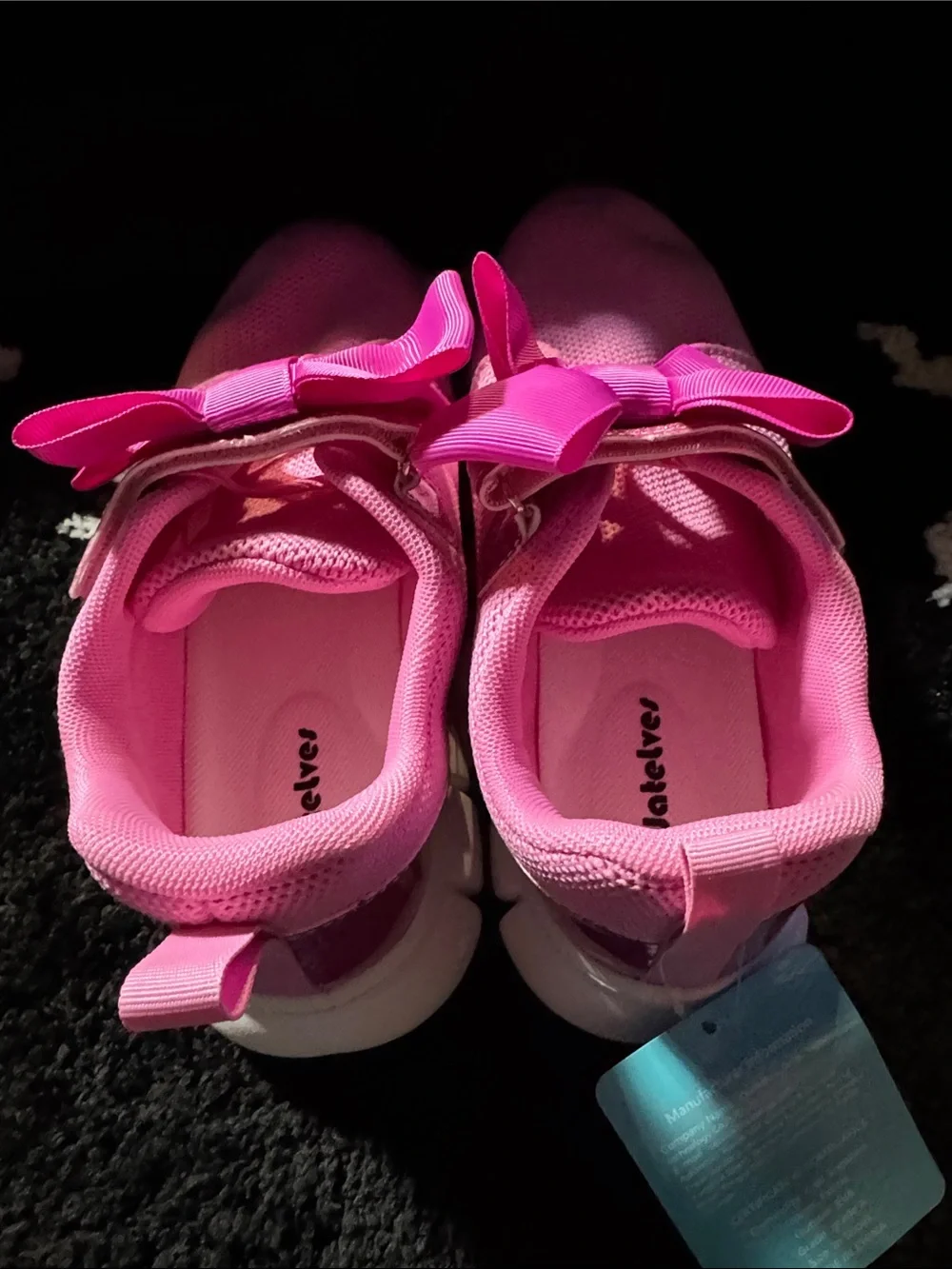 NWT size 35/3.5 US Girls' Pink Ribbon Athletic Sneakers